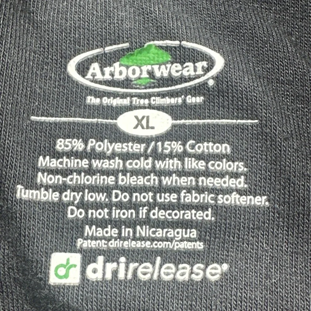 Arborwear Quarter Zip Pullover Drirelease Men's XL Black Polyester Blend Outdoor